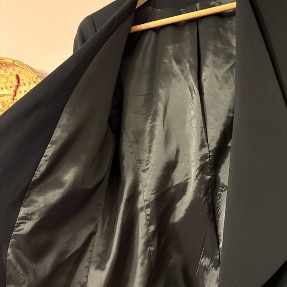 Zara Black Zipper Blazer Women Size L - Picture 9 of 11